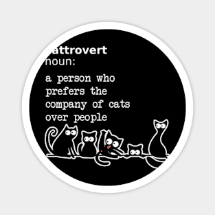 Cattrovert with cats Magnet